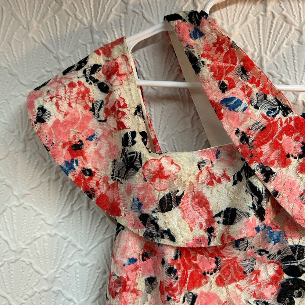 RACHEL Rachel Roy Pink Floral One-Shoulder Cold-Shoulder Dress - Picture 4 of 9